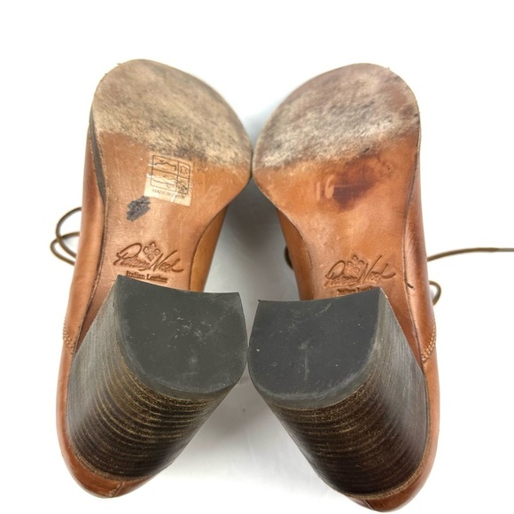 Patricia Nash Anna Shoes 9.5 Brown Leather Oxford Block Heel Womens - Picture 10 of 14